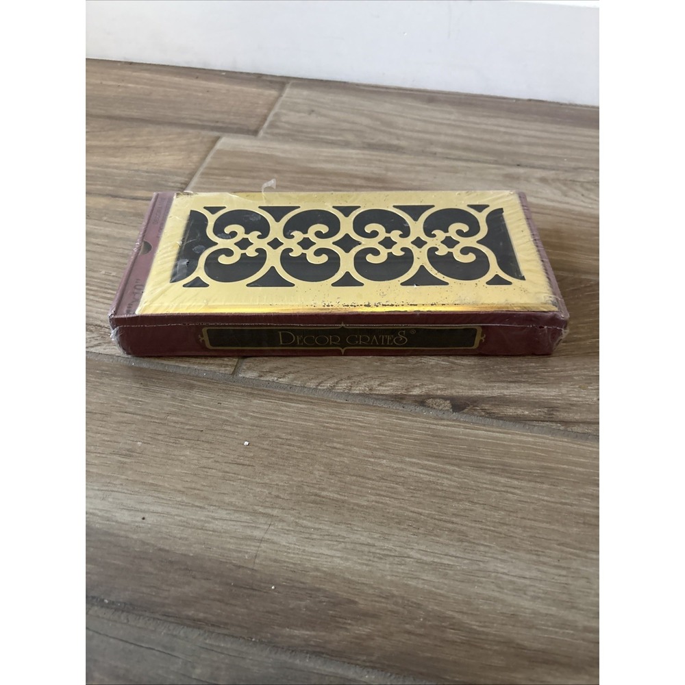 Decor Grates SPH410-AP Floor Register 4x10 Antique Plated Brass New‎